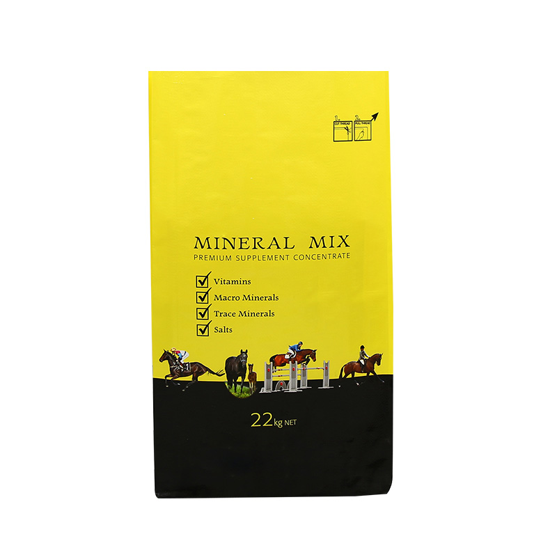 Color Printing Open M-Edge Square Bottom Woven Bag